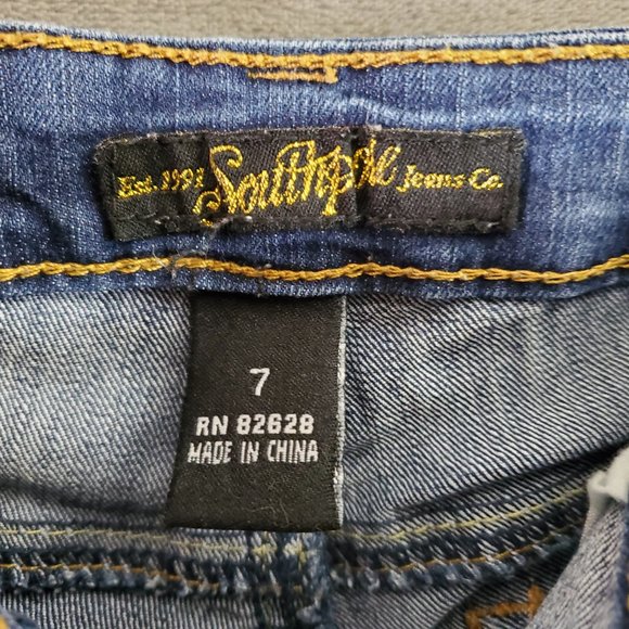 Southpole Boot Cut Medium Wash Stretch Boot Cut Blue Jeans Size 7 Juniors - Picture 12 of 13